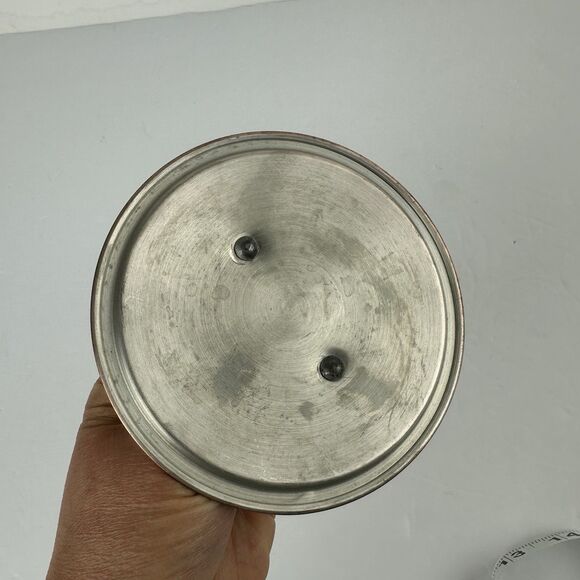 VTG Copper Saucepan Pot Replacement LID ONLY 4.375" Inch Brass Handle Patina - Picture 4 of 6